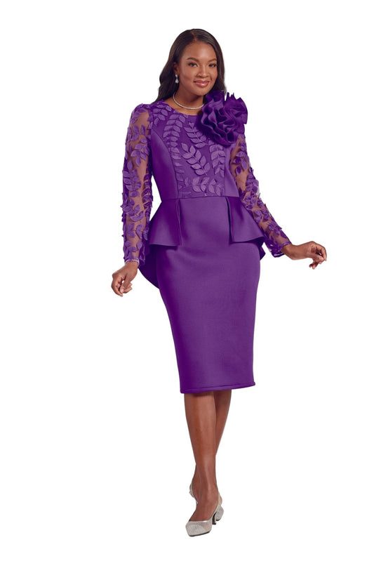ELEGANT OUTLINES CAPE PURPLE DRESS