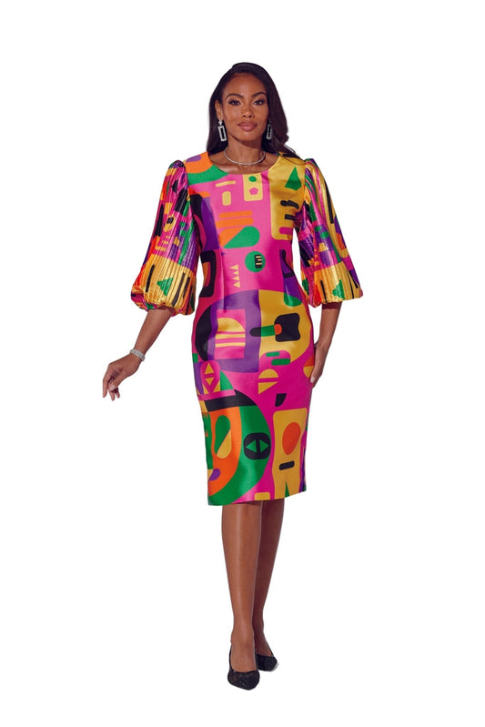 LOVE MODERN ART DRESS MULTI