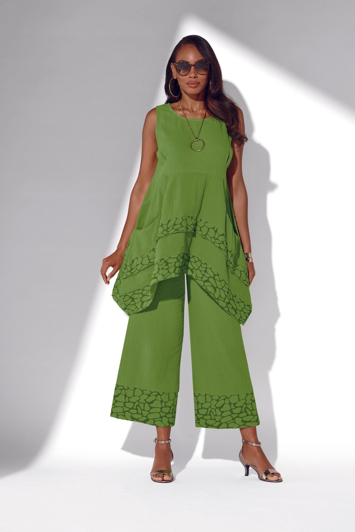 Wild About Gauze 2-Pc. Pantset by Studio EY