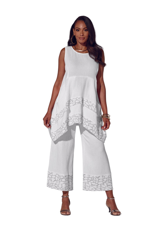 Wild About Gauze 2-Pc. Pantset by Studio EY