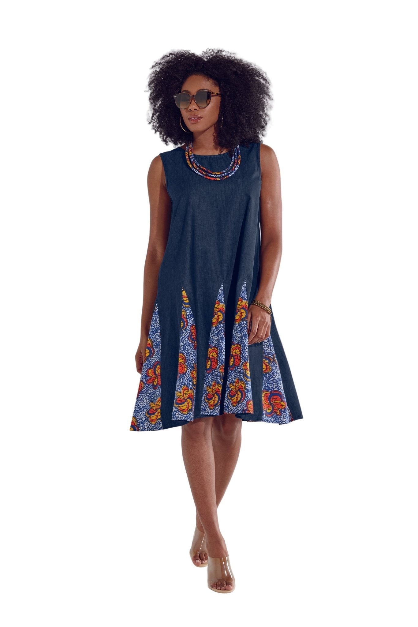 Hint of Print Swing Dress by Studio EY