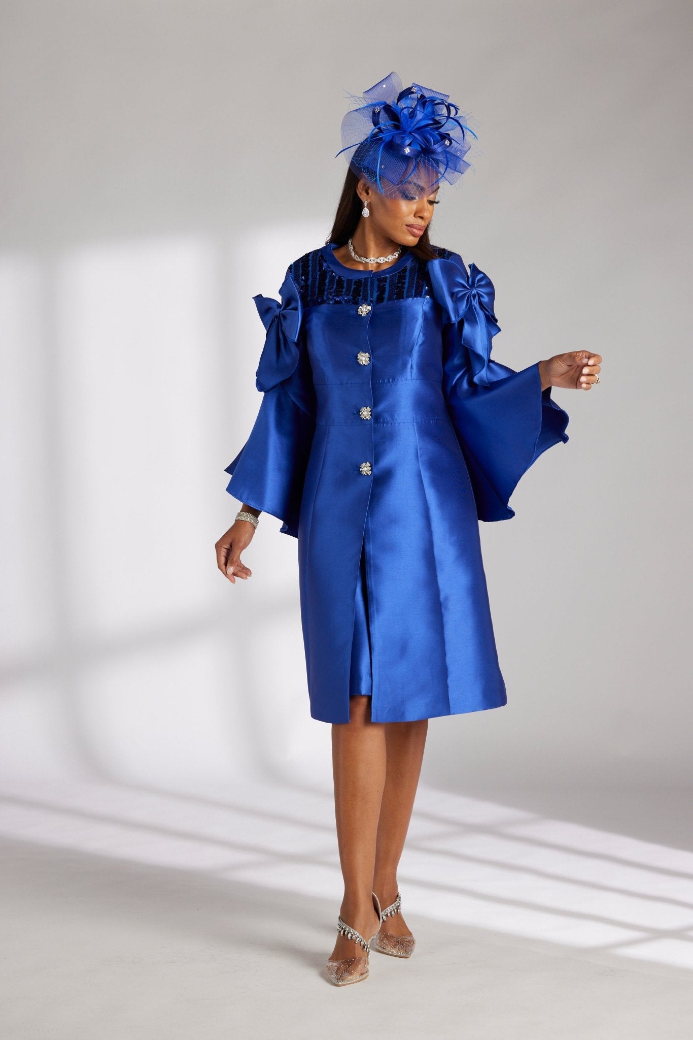 CASCADE OF SLEEVES JACKET DRESS