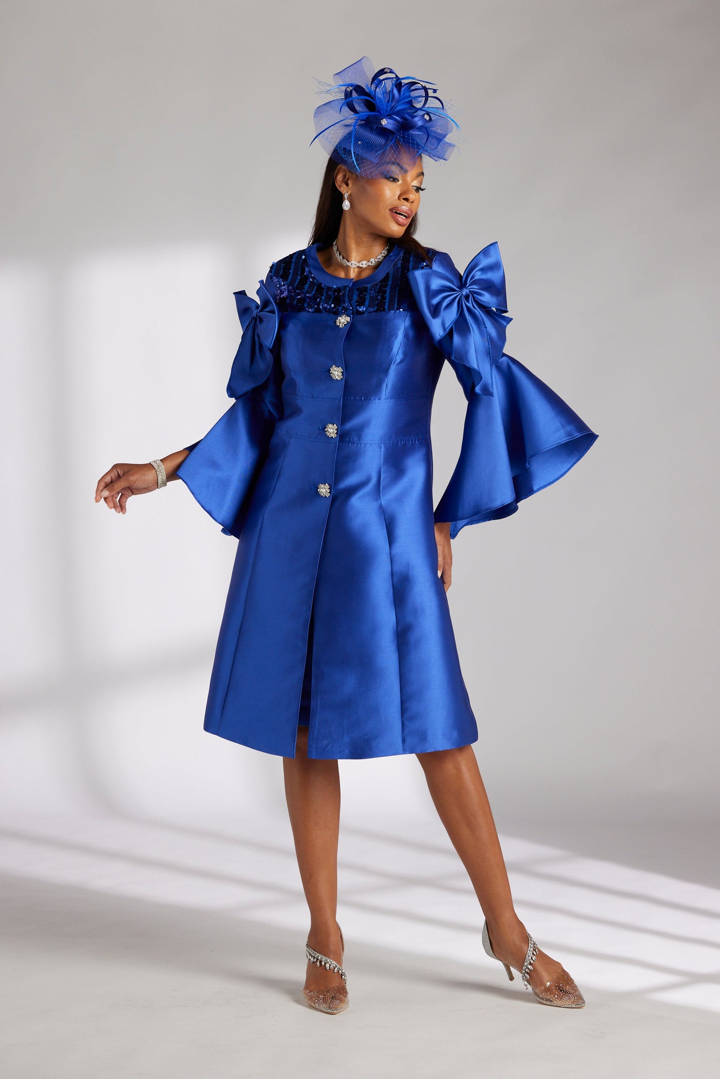 CASCADE OF SLEEVES JACKET DRESS