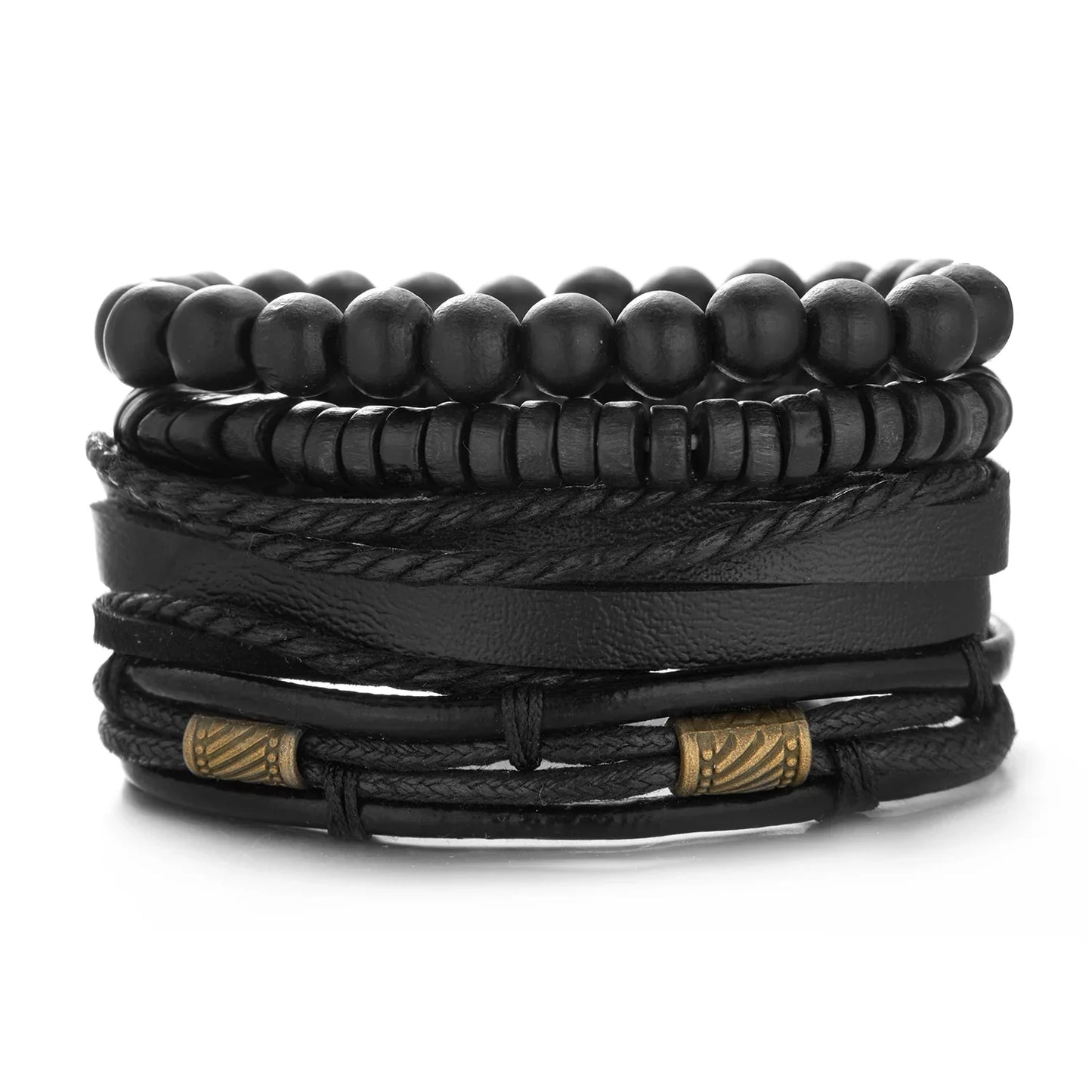 Men Bracelets Vintage Multilayer Leather Braid Bracelets