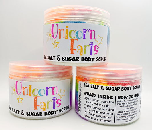 Unicorn Farts Sea Salt & Sugar Body Scrub - Concordia Style Boutique