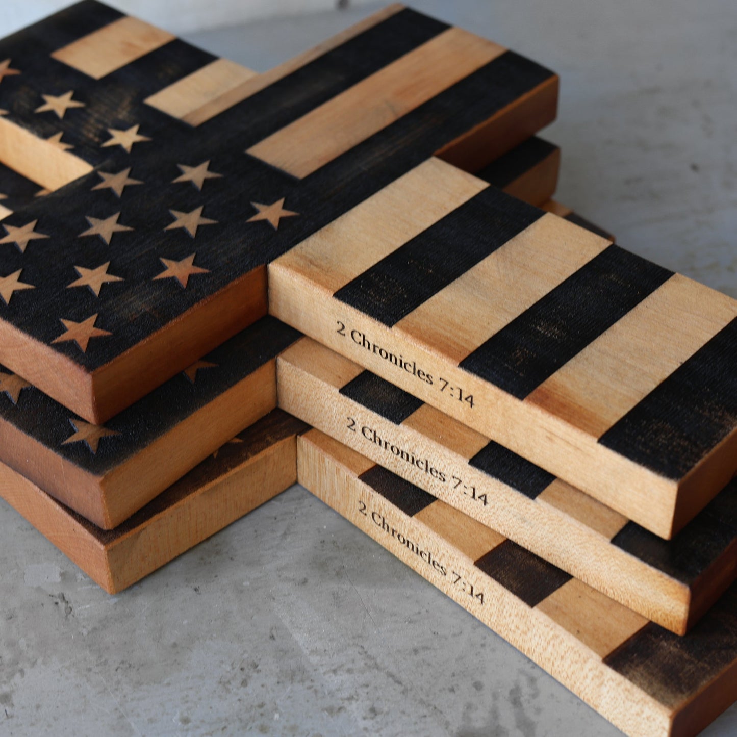 Bless the USA :: Wooden Cross
