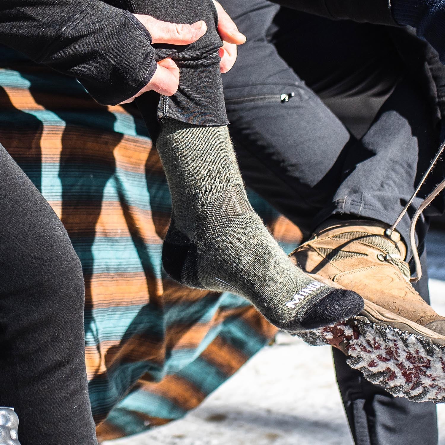 Lightweight - Crew Wool Socks Mountain Heritage - Concordia Style Boutique