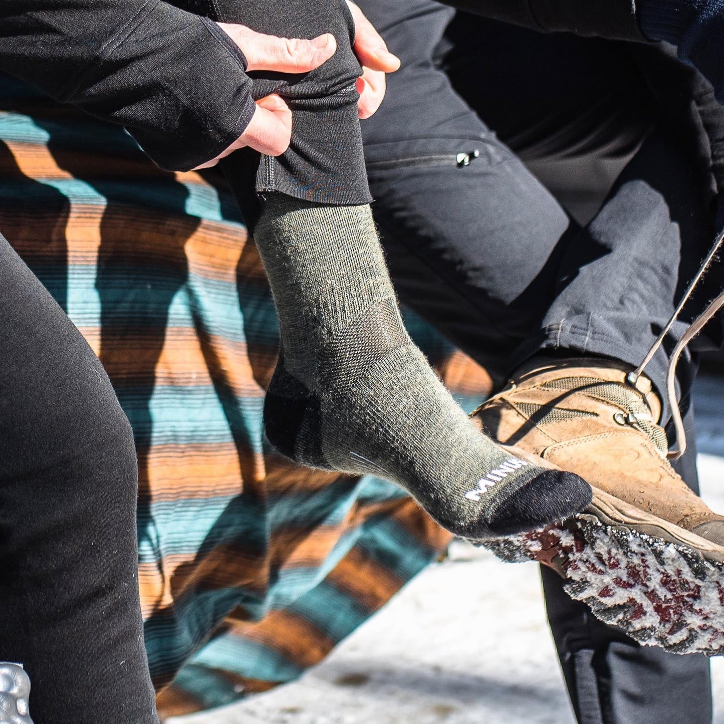 Lightweight - Crew Wool Socks Mountain Heritage - Concordia Style Boutique