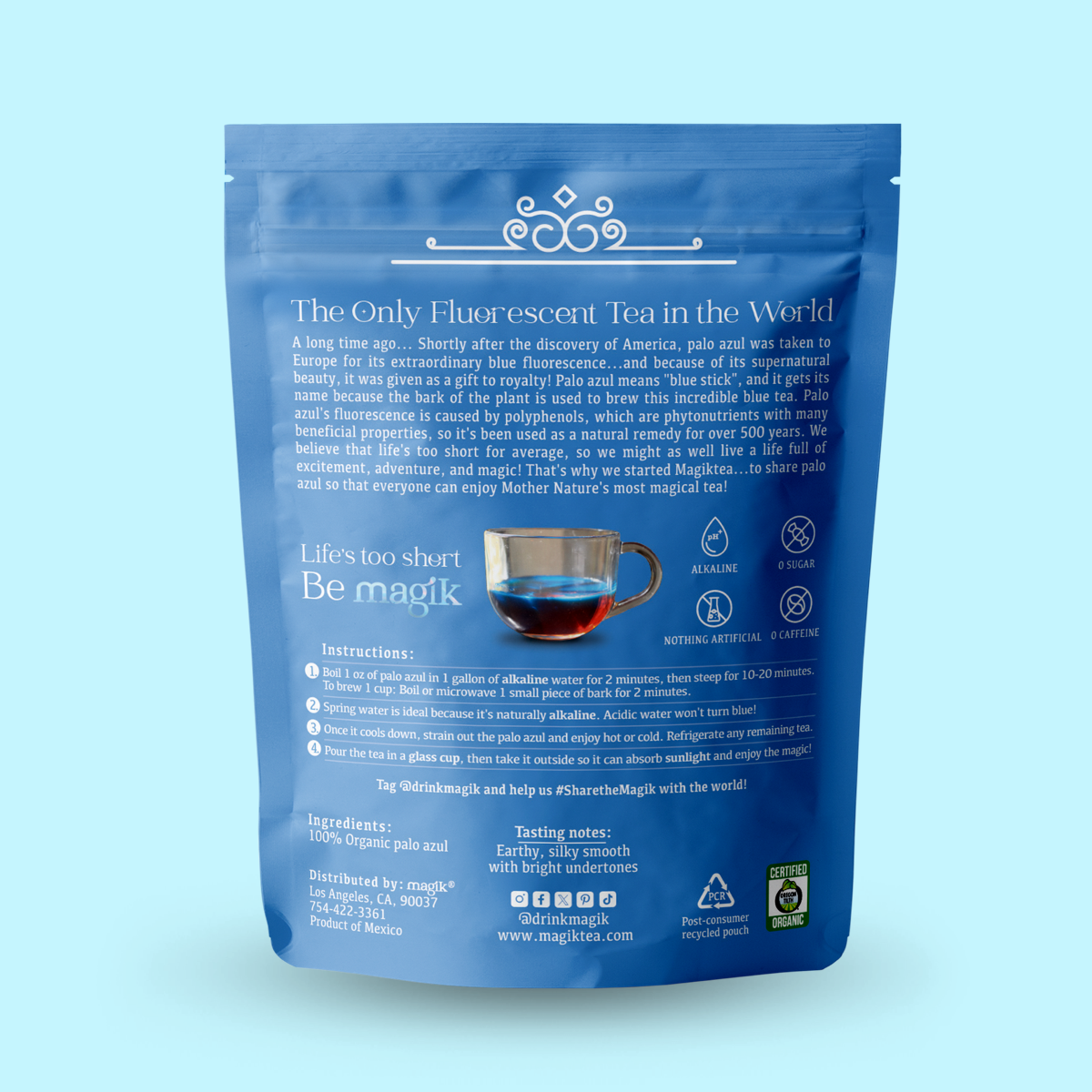 Palo Azul, Loose Tea, 5 oz (75 cups), USDA Organic - Concordia Style Boutique