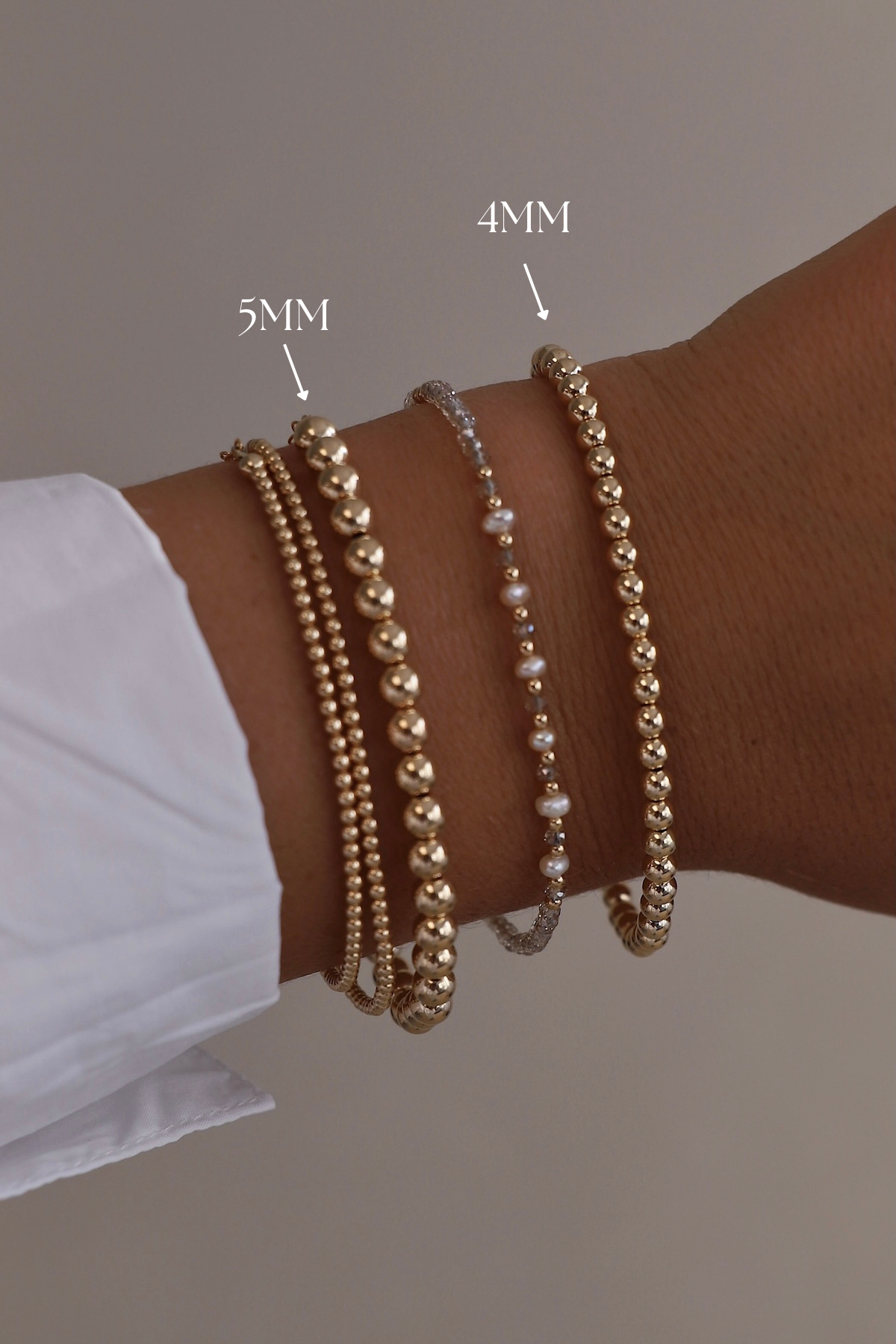 GOLD FILLED BEADED BRACELETS - Concordia Style Boutique