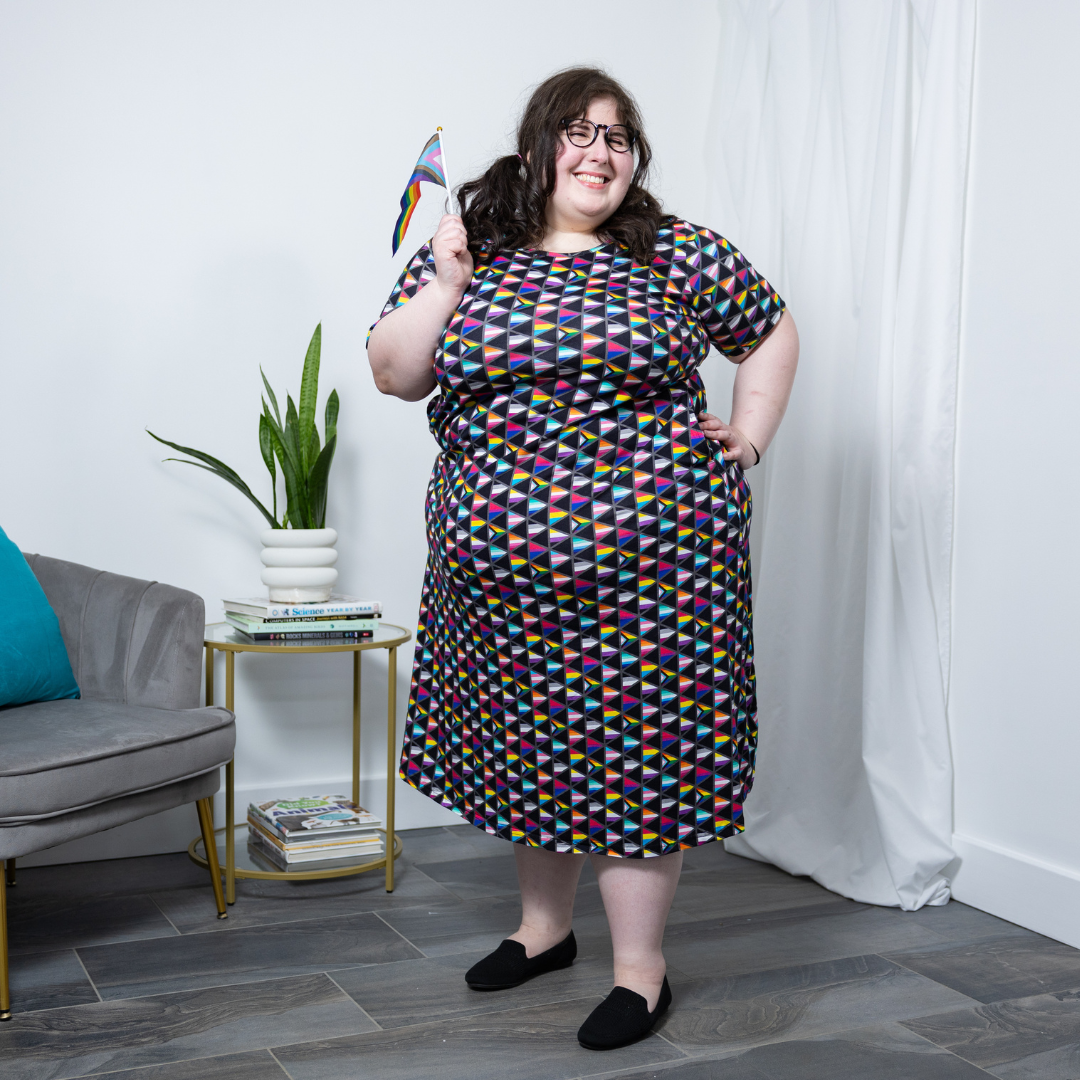 Pride Flags Long Midi Dress (No Waist Seam)