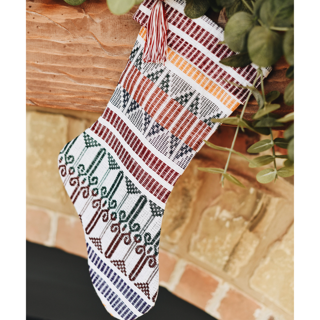 Guatemalan Brocade Christmas Stocking - Concordia Style Boutique
