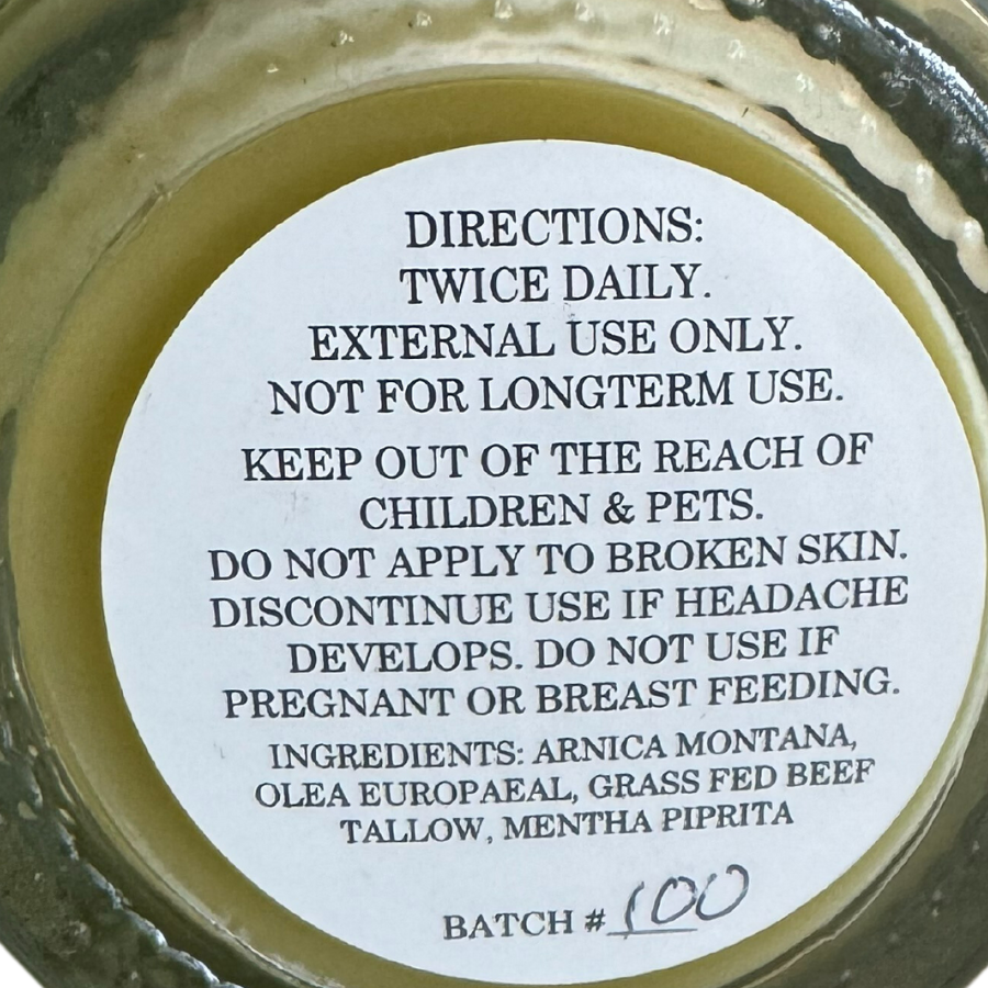Arnica Tallow & Joint Muscle Rub | Multiple Sizes | Oils & More by Taylor LLC - Concordia Style Boutique