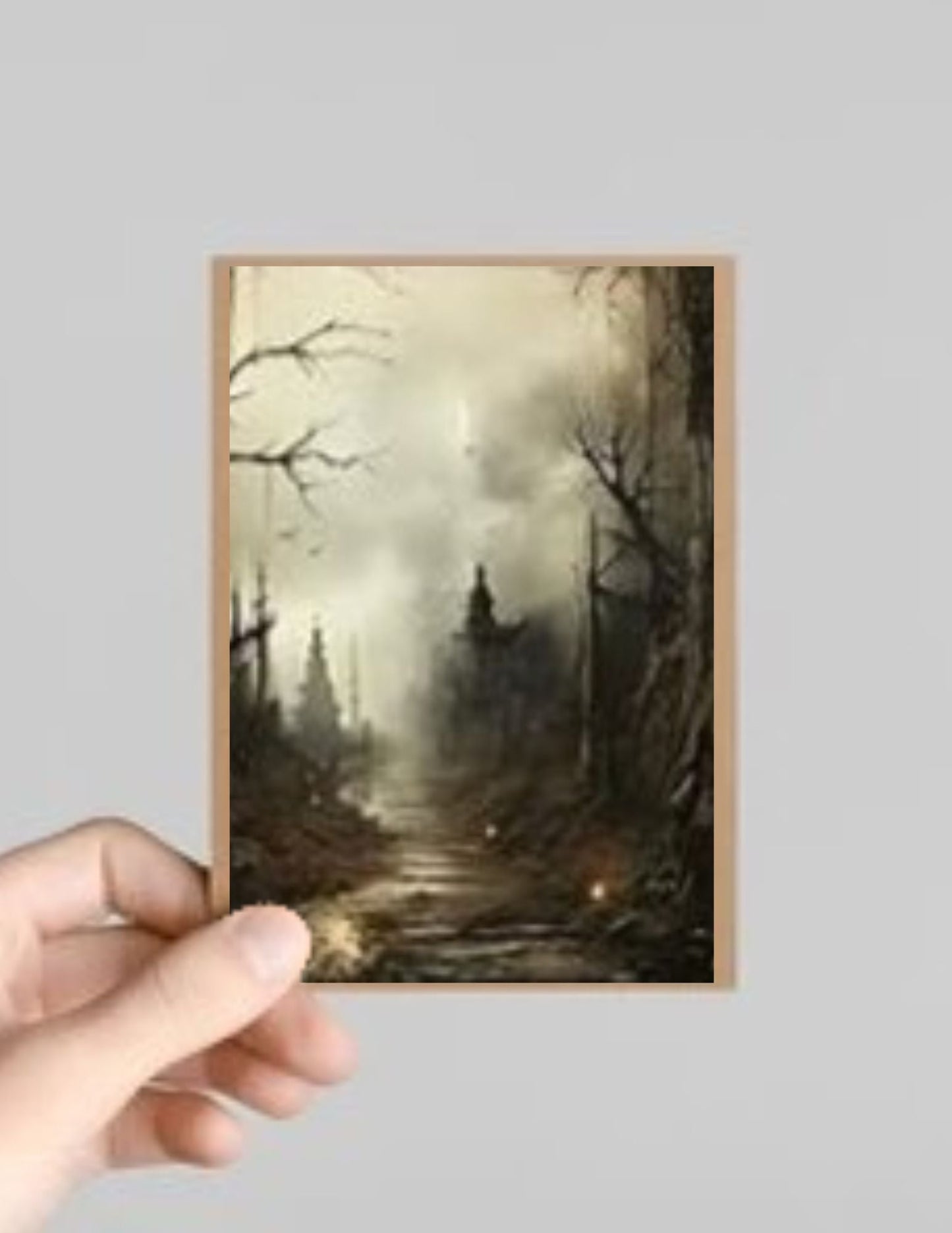 Spooky Gothic Castles Halloween Greeting Card with Envelope