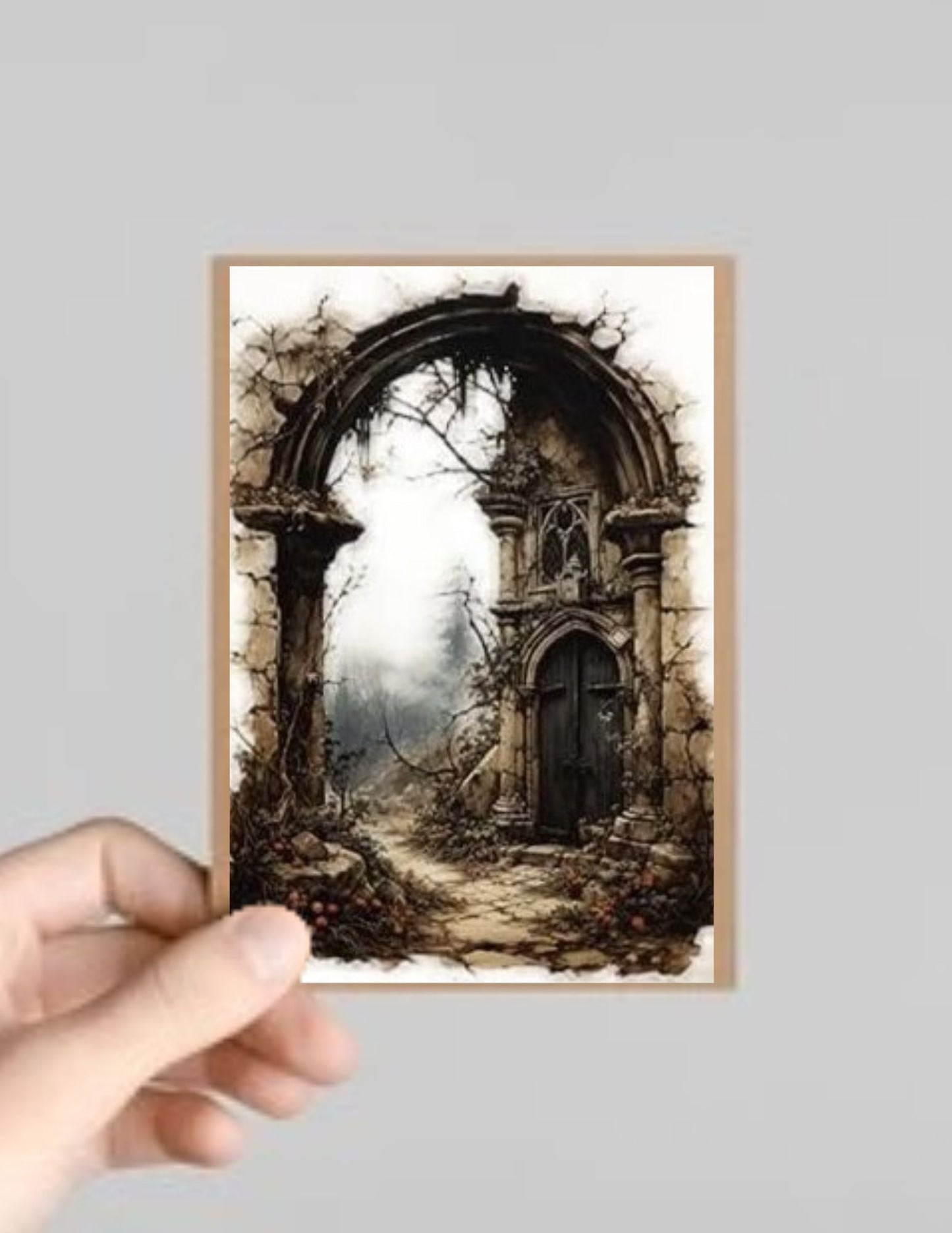 Spooky Gothic Window/Arch Halloween Greeting Cards with Envelope