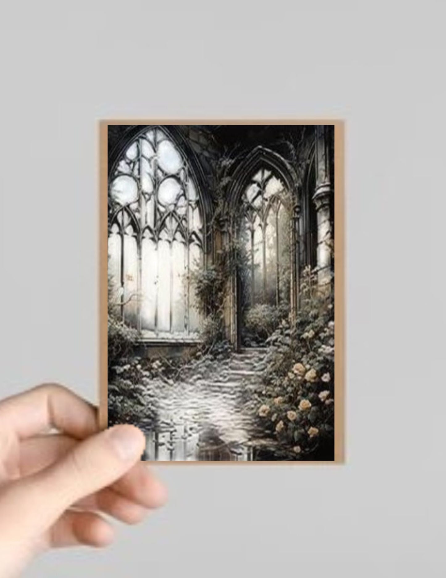 Spooky Gothic Window/Arch Halloween Greeting Cards with Envelope