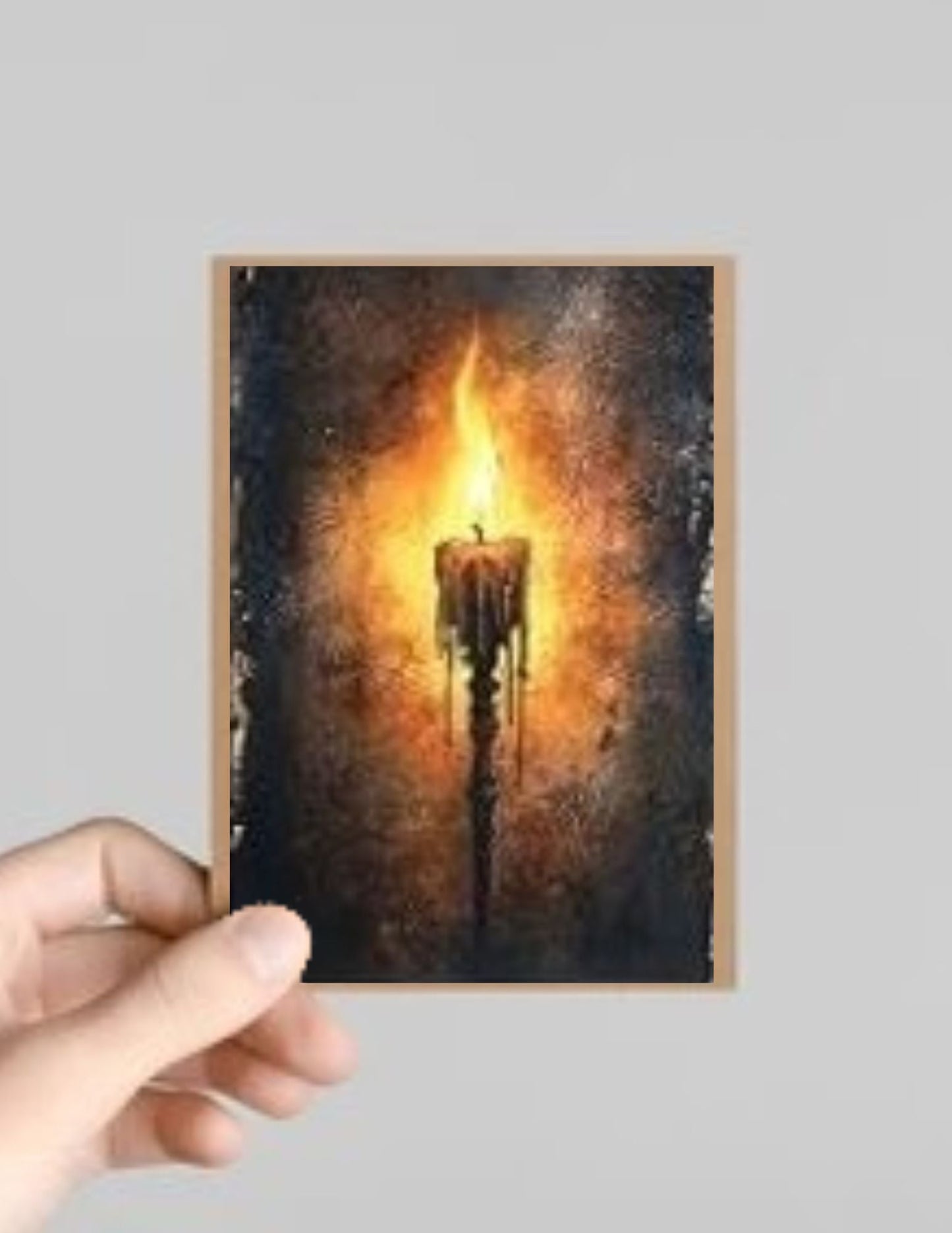 Set of 10 Spooky Gothic Candle Halloween Greeting Cards with Envelopes