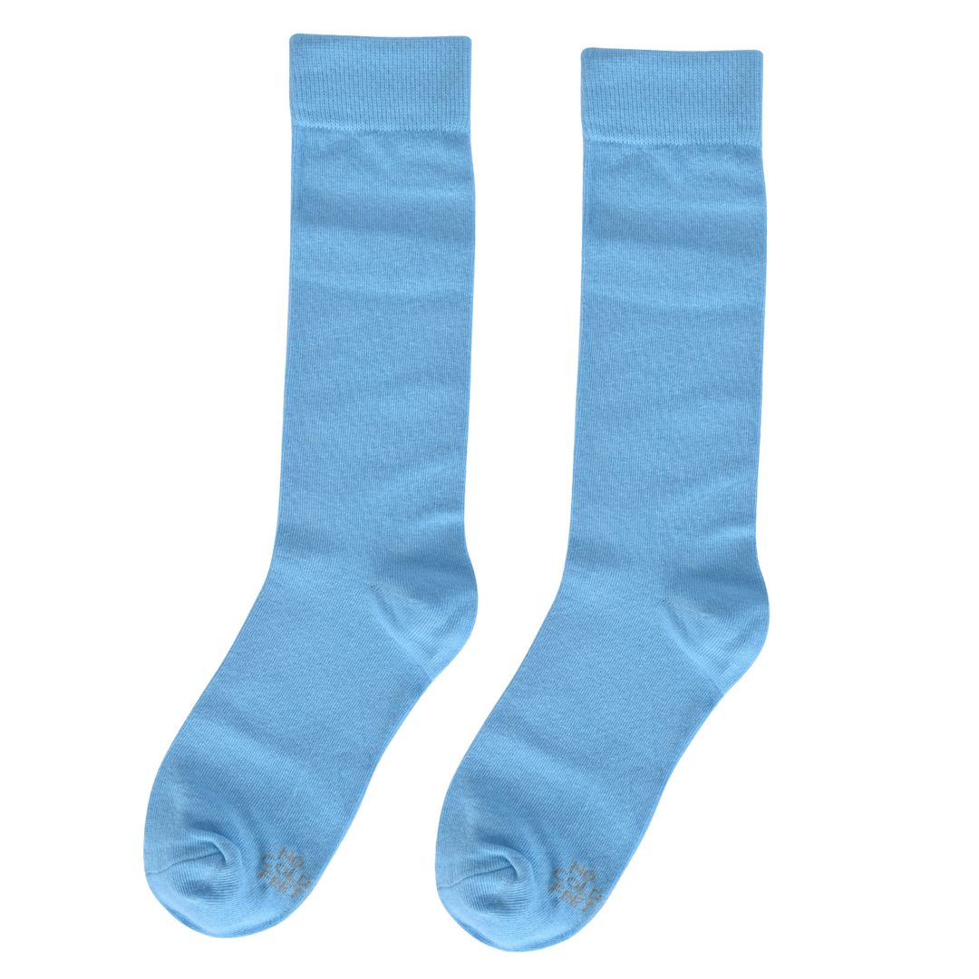 Solid Aquamarine Blue Socks