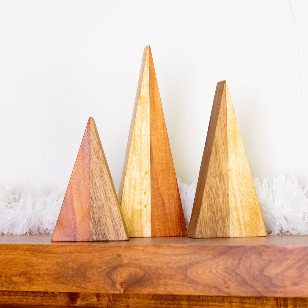 Reclaimed Wood Standing Christmas Trees - Set of 3 - Concordia Style Boutique