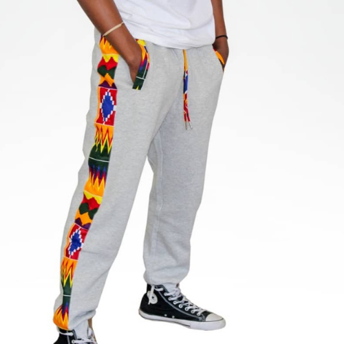 African print joggers | Grey sweatpants - Concordia Style Boutique