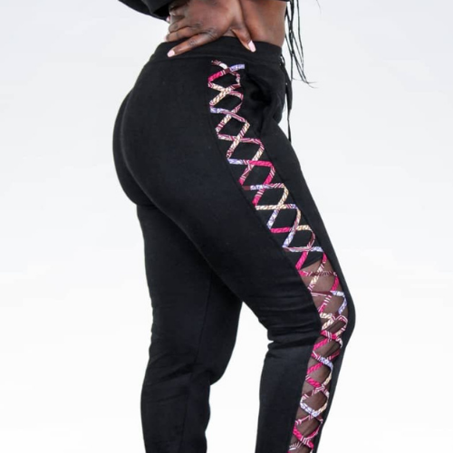 Aya Black mesh joggers pants - Concordia Style Boutique