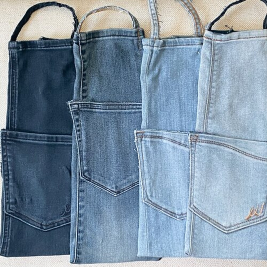 Denim Wine Bag