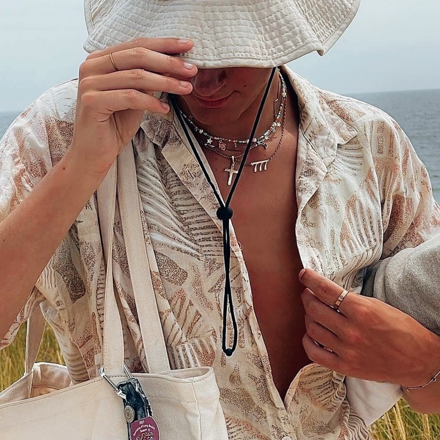 Denim Beach Badge Strap