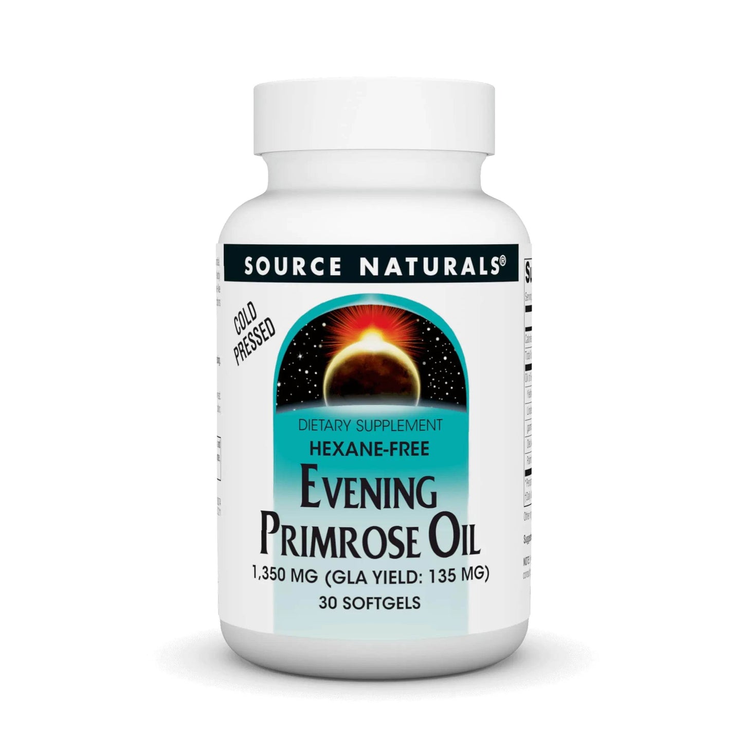 Evening Primrose Oil - Hexane-Free - 1350 mg - GLA Yield: 135 mg - Cold-Pressed - 30 Softgels - Concordia Style Boutique