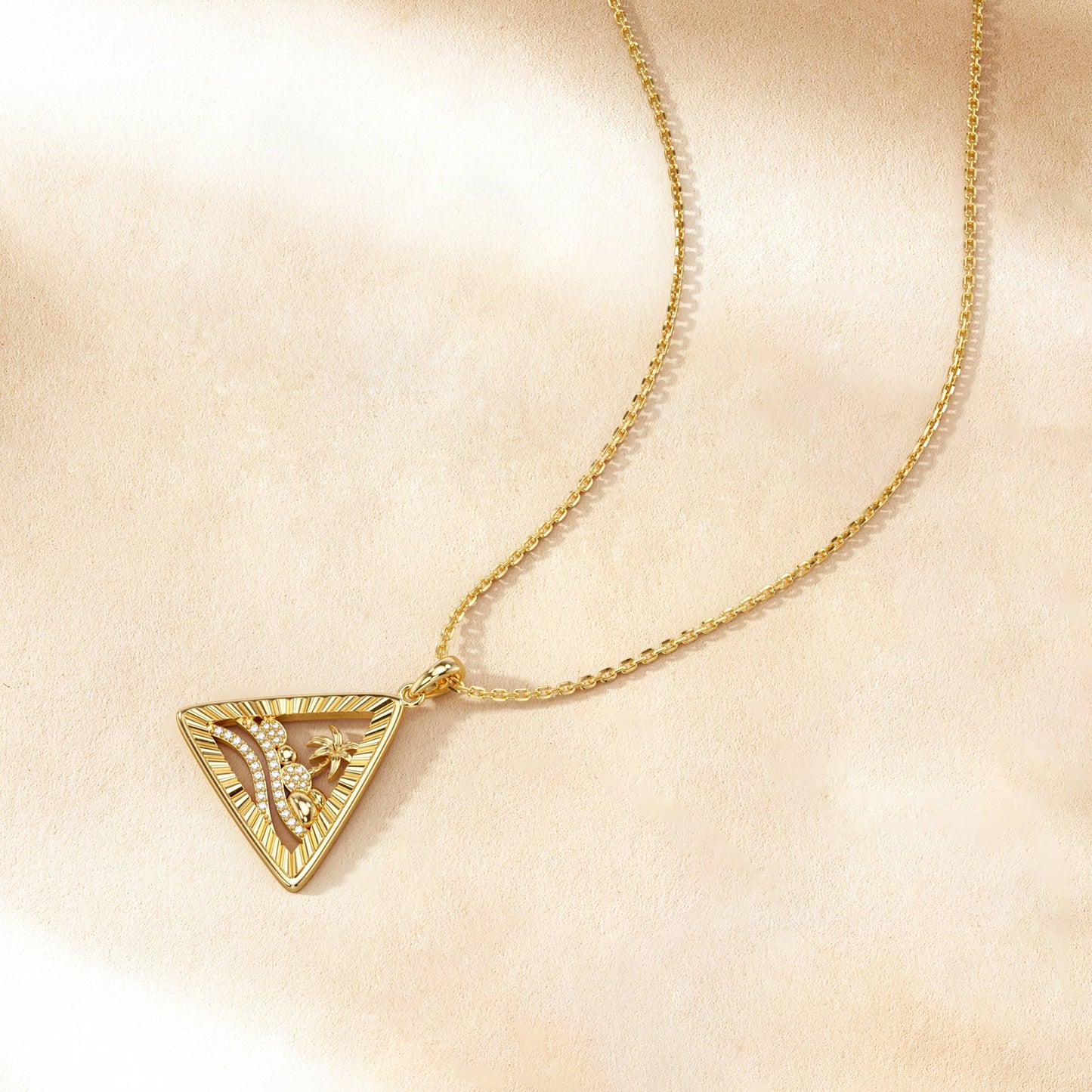 Parable of the Wise and Foolish Builders Triangle Pendant Necklace