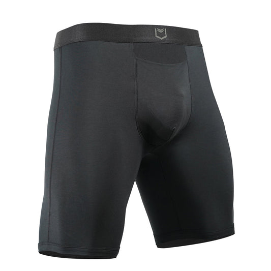 SHEATH V Men's Single Pouch 8" Sports Performance Boxer Brief w/ Horizontal Fly - Premium Underwear from SHEATH UNDERWEAR - Just $26.35! Shop now at Concordia Style Boutique