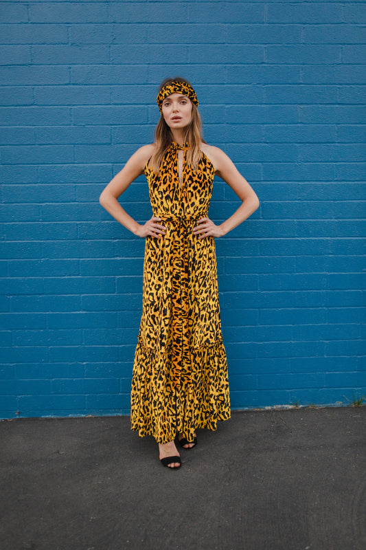 Vanya Gold Maxi Dress