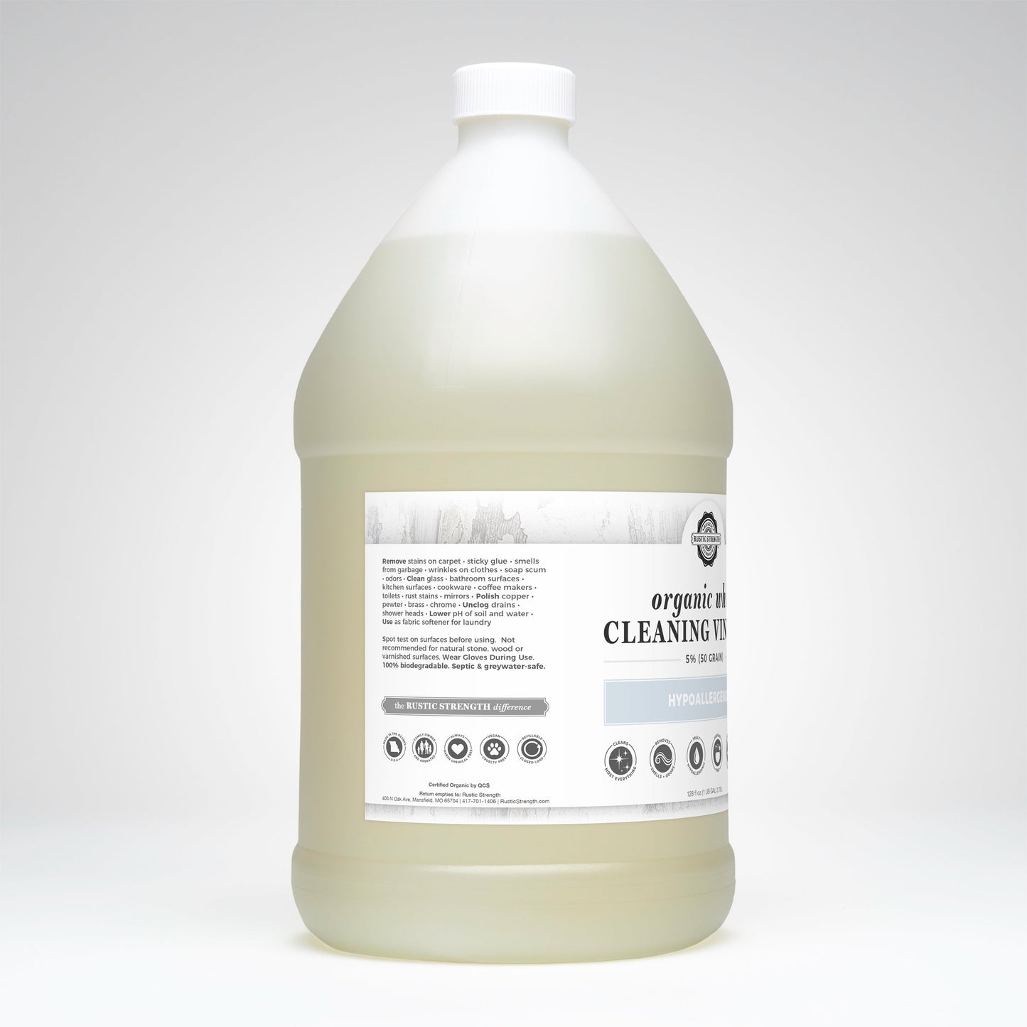 Organic White Cleaning Vinegar | 5% (50 grain) - Concordia Style Boutique