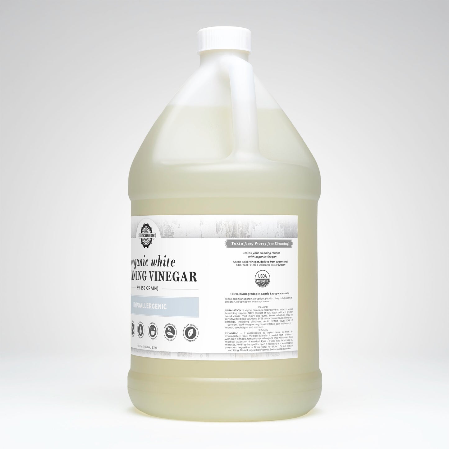 Organic White Cleaning Vinegar | 5% (50 grain) - Concordia Style Boutique