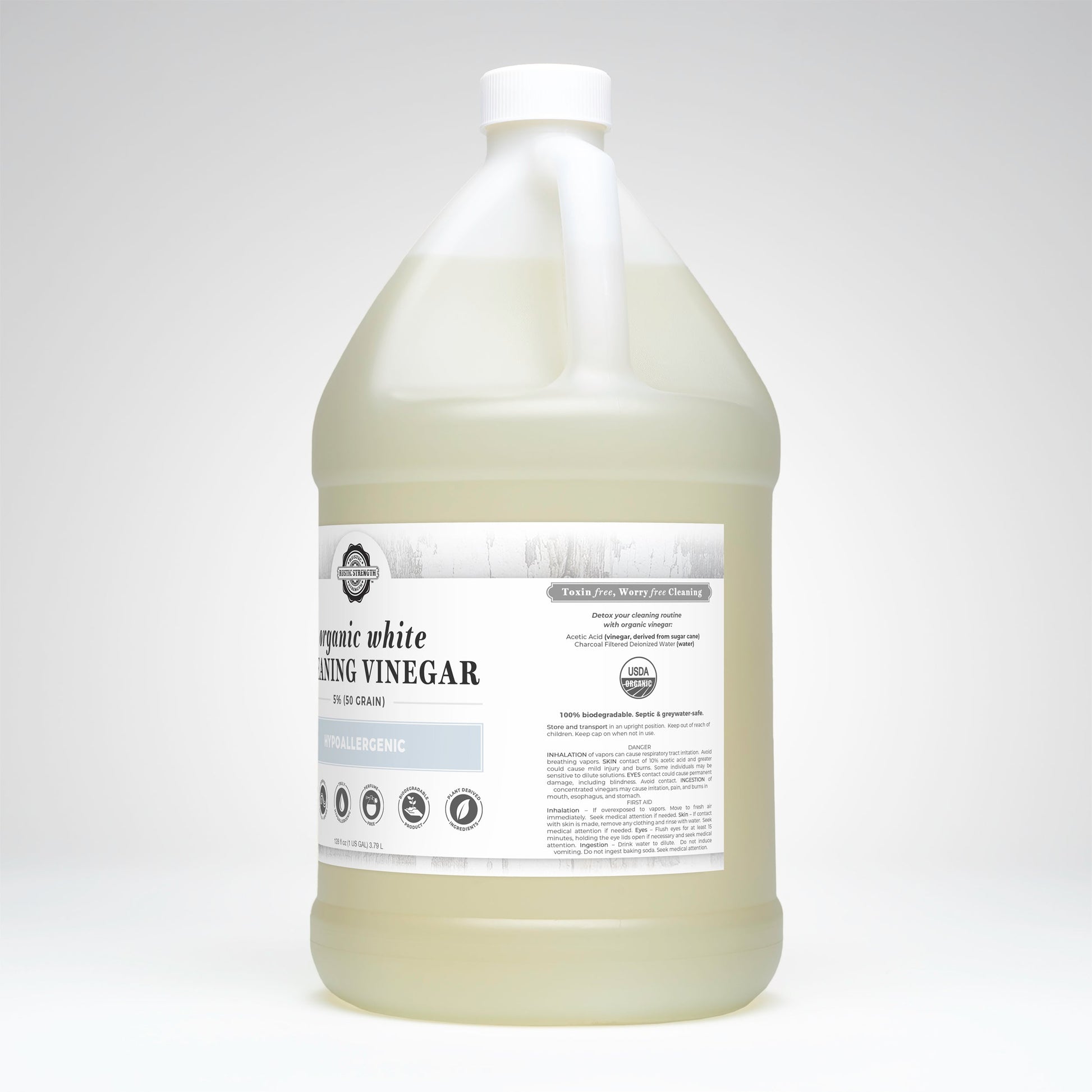 Organic White Cleaning Vinegar | 5% (50 grain) - Concordia Style Boutique