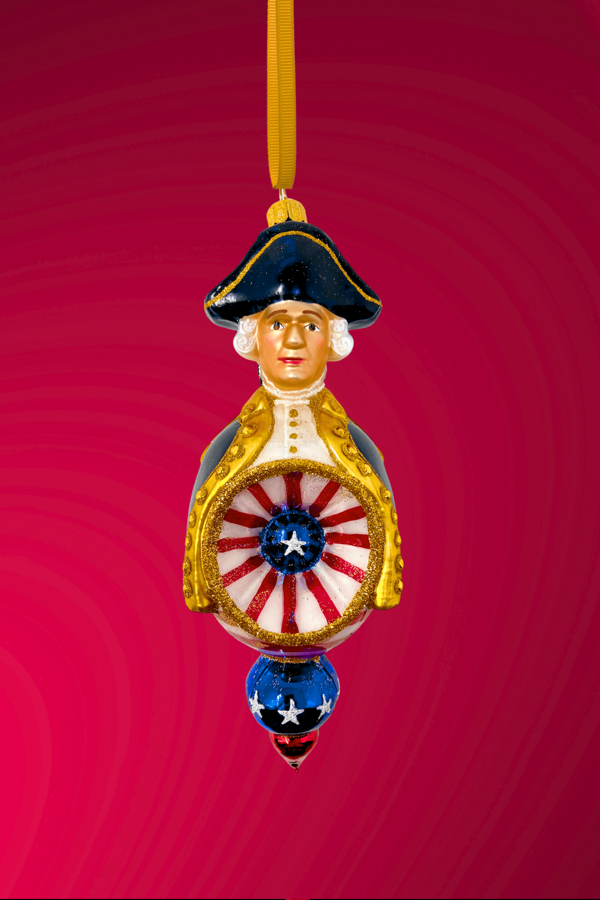 George Washington Reflector Glass Ornament