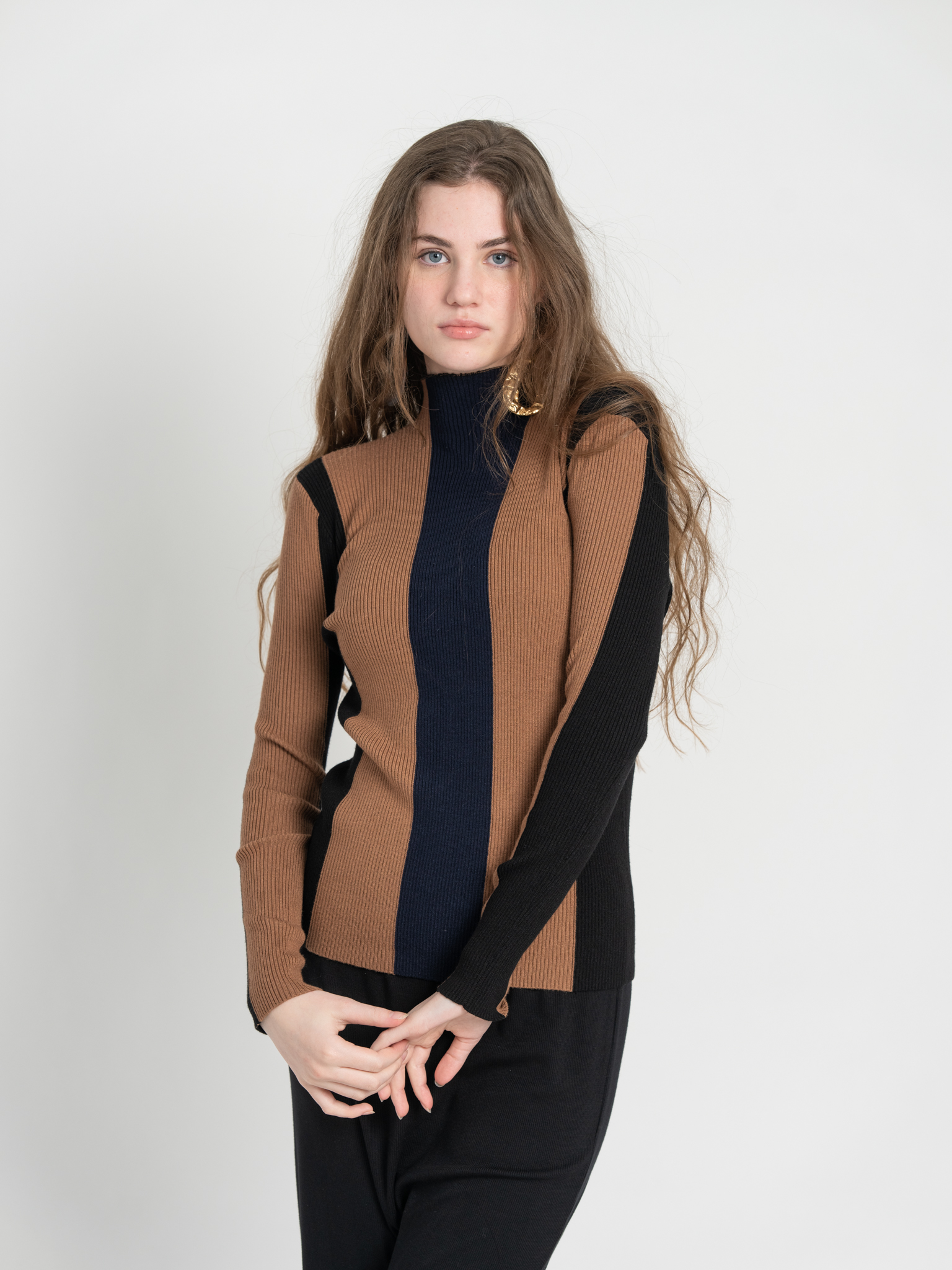 Color Blocked Ribbed Sweater knit - Concordia Style Boutique