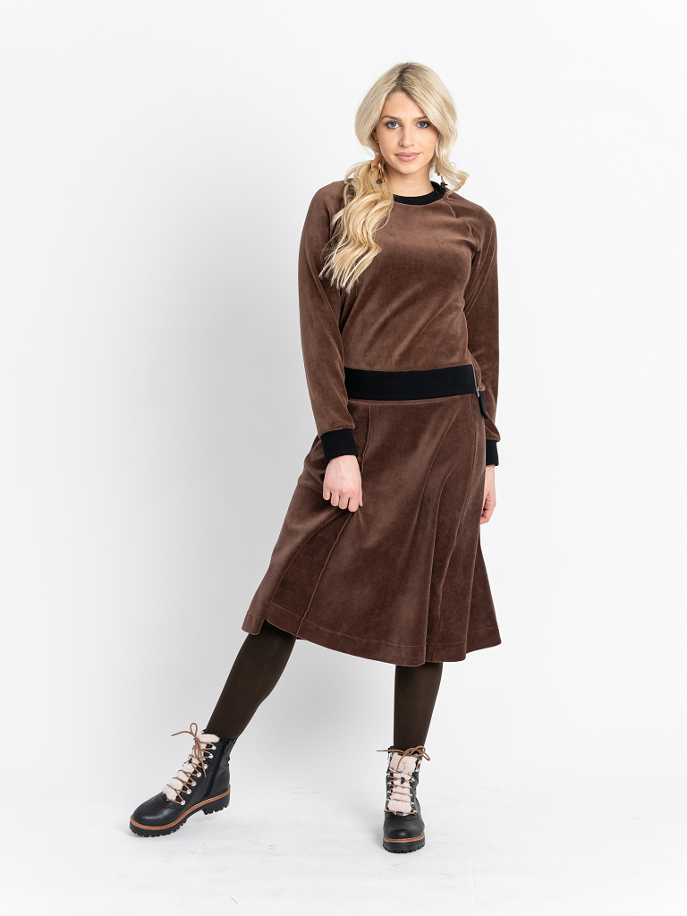 Cotton Velour Raglan Sleeve Zipper Top - Concordia Style Boutique