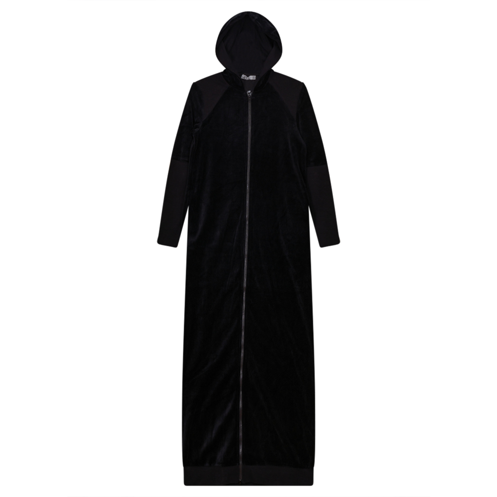 Cotton Velour Robe WIth Hoodie - Concordia Style Boutique