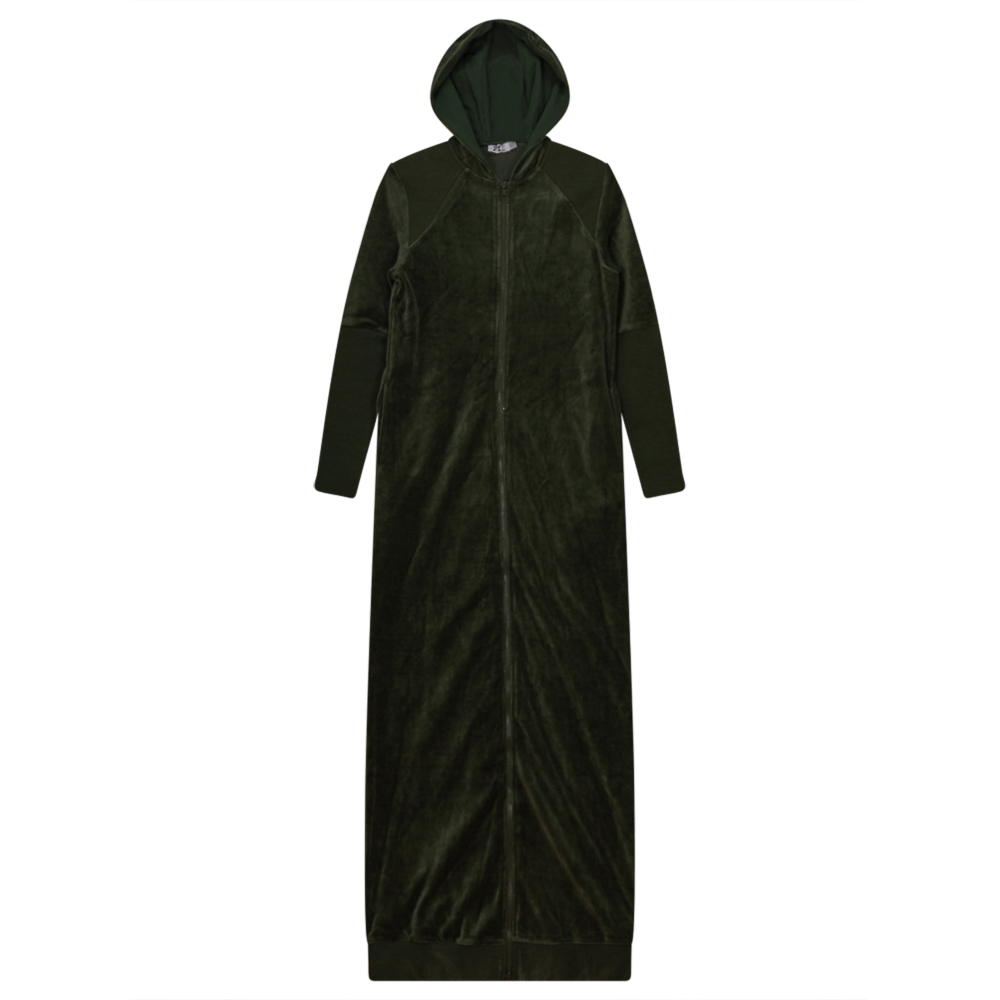 Cotton Velour Robe WIth Hoodie - Concordia Style Boutique