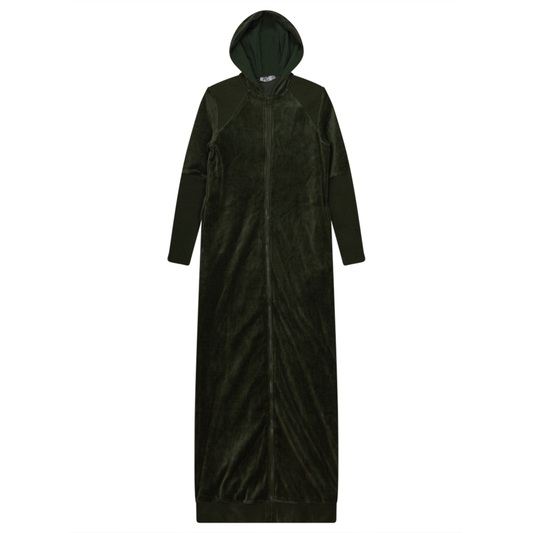Cotton Velour Robe WIth Hoodie - Concordia Style Boutique