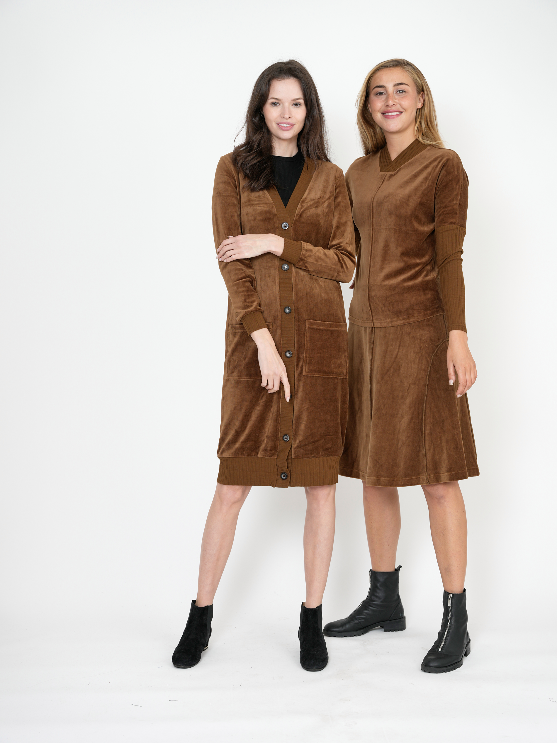 Cotton Velour Long Cardigan - Concordia Style Boutique