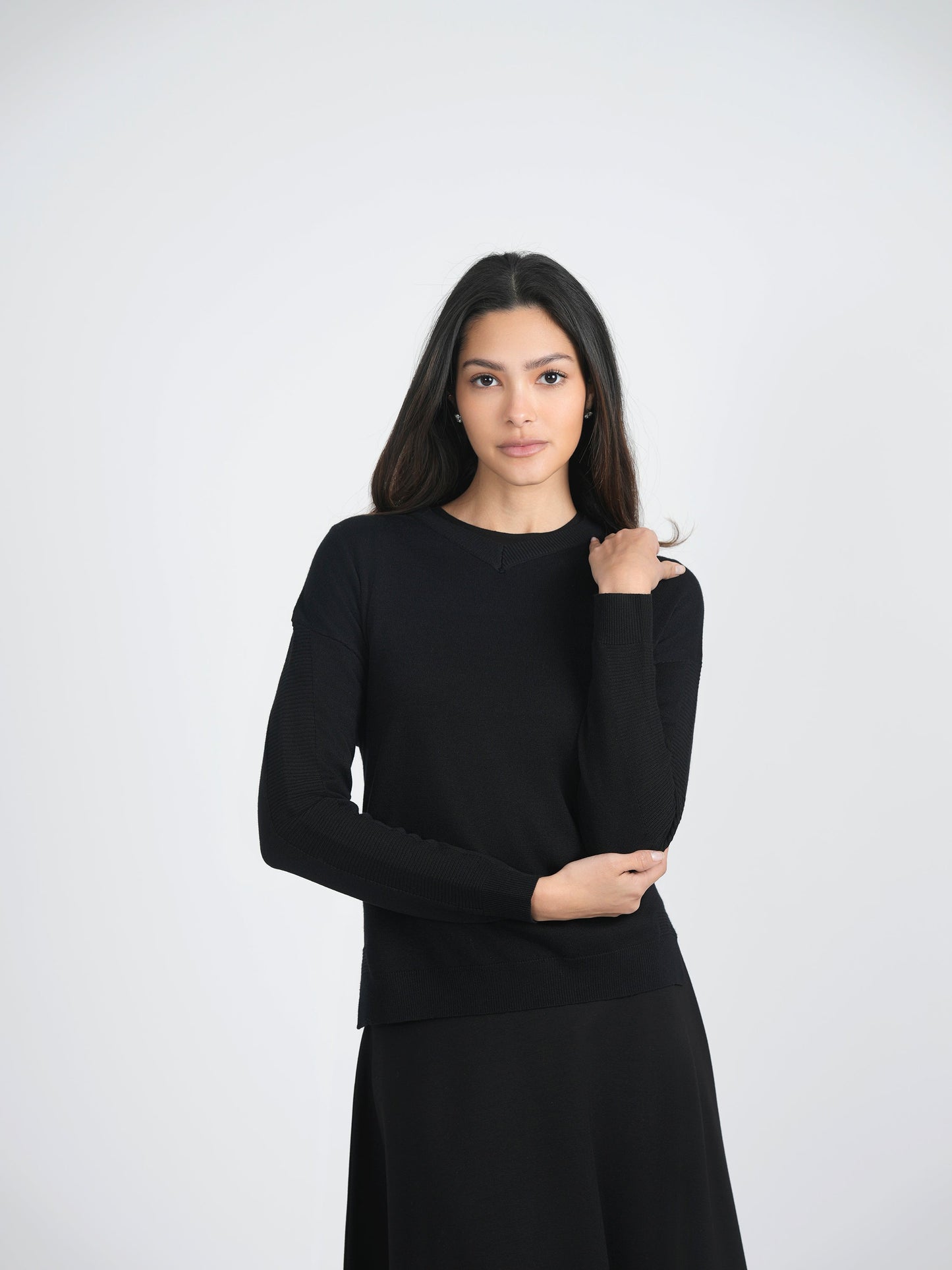 Closed V-Neck Rib Combo Sweater - Concordia Style Boutique