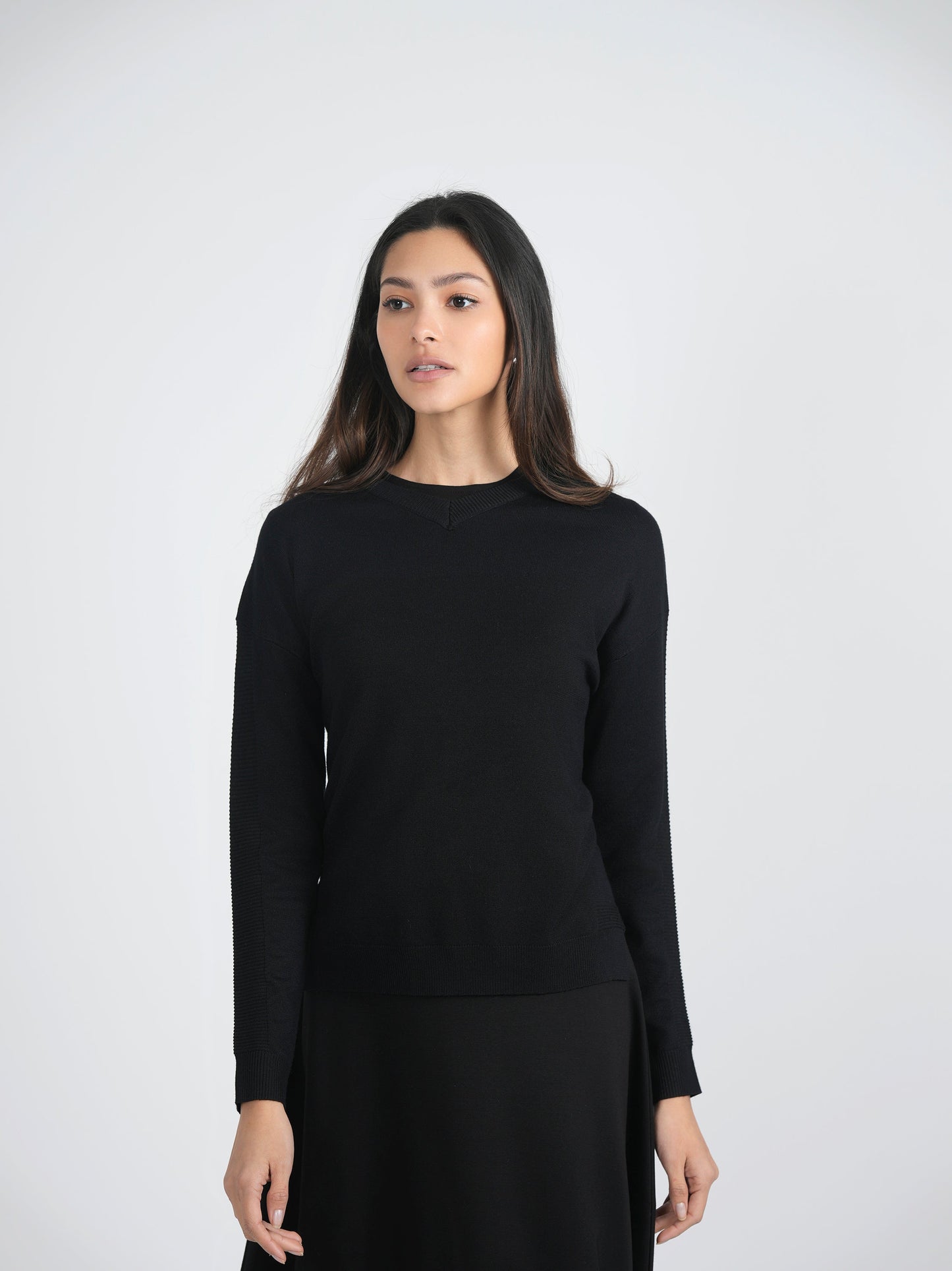 Closed V-Neck Rib Combo Sweater - Concordia Style Boutique