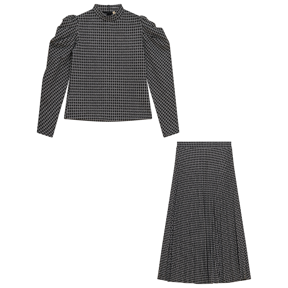 Knit Hound Tooth 2 PC Set - Concordia Style Boutique
