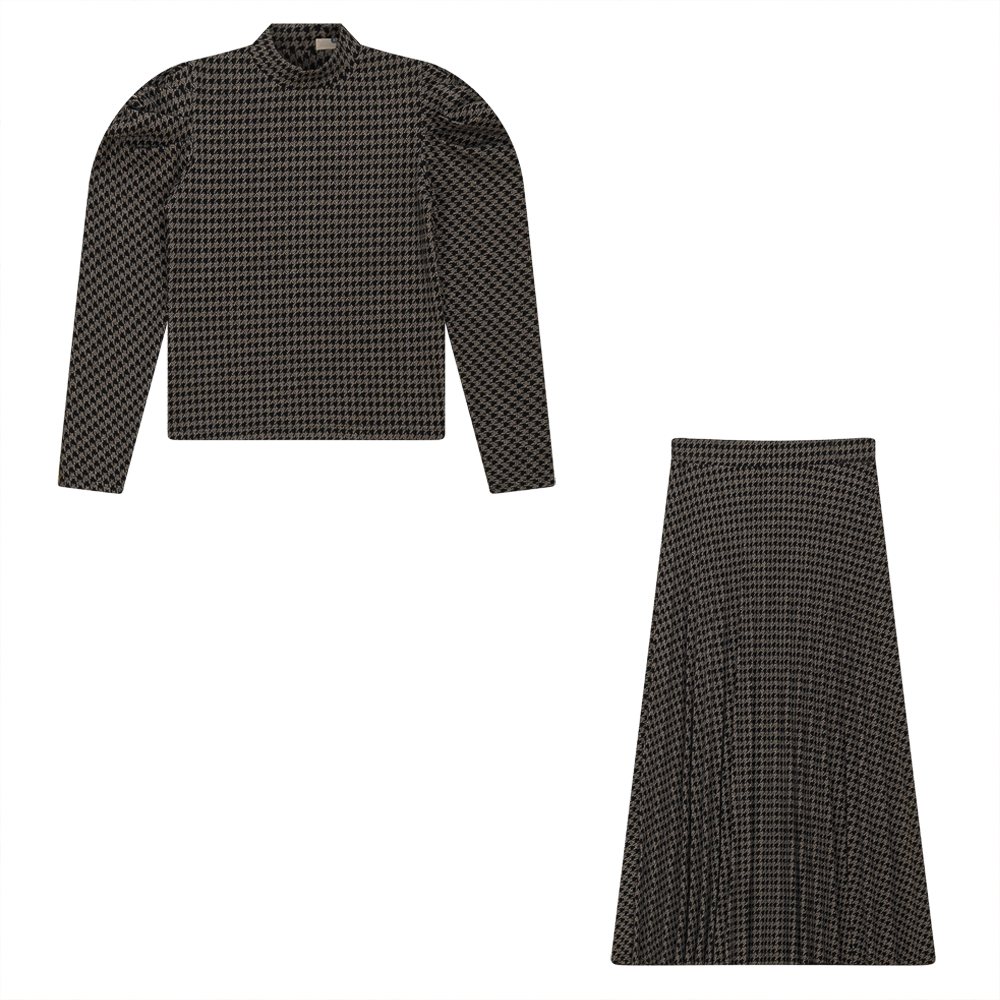 Knit Hound Tooth 2 PC Set - Concordia Style Boutique
