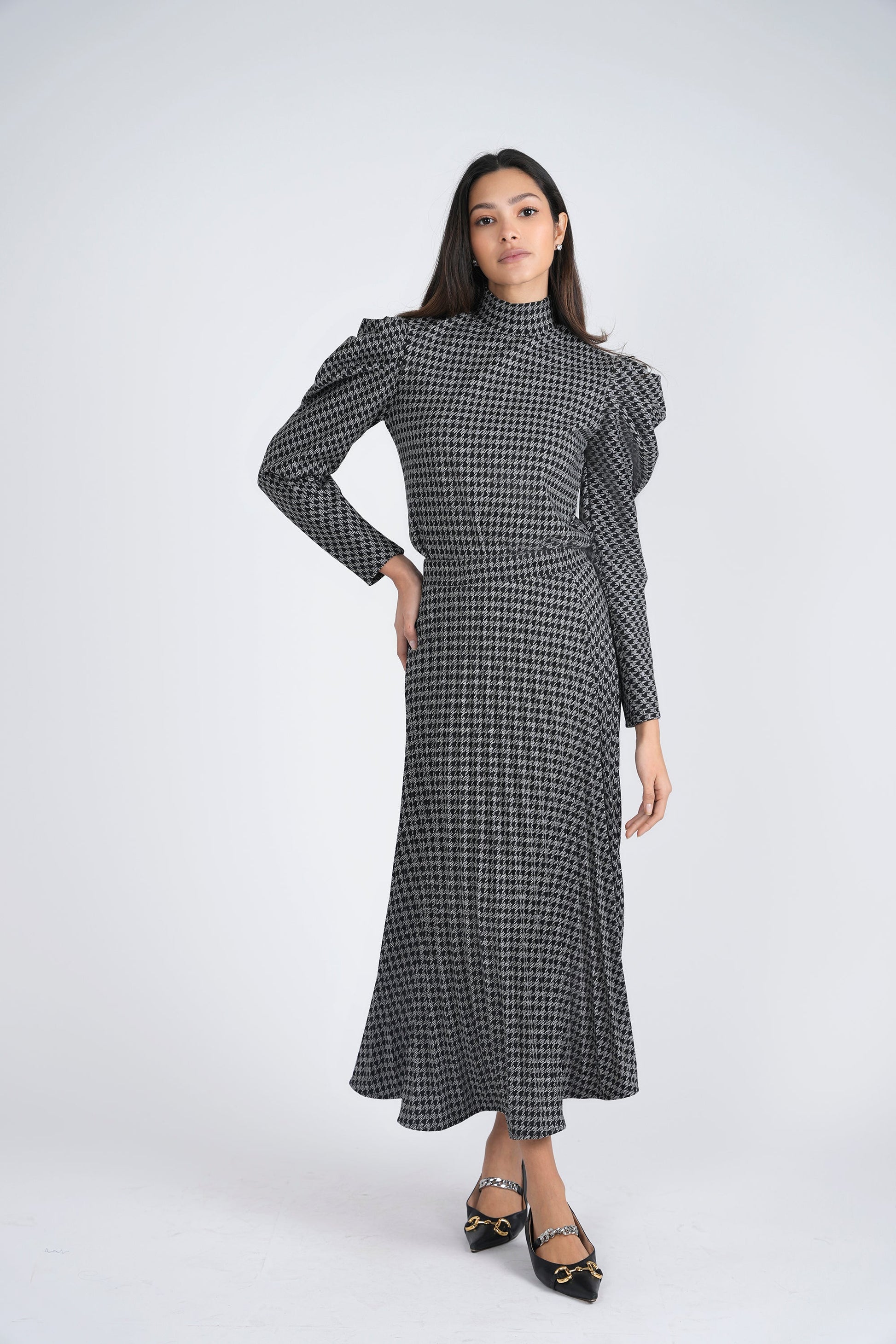 Knit Hound Tooth 2 PC Set - Concordia Style Boutique