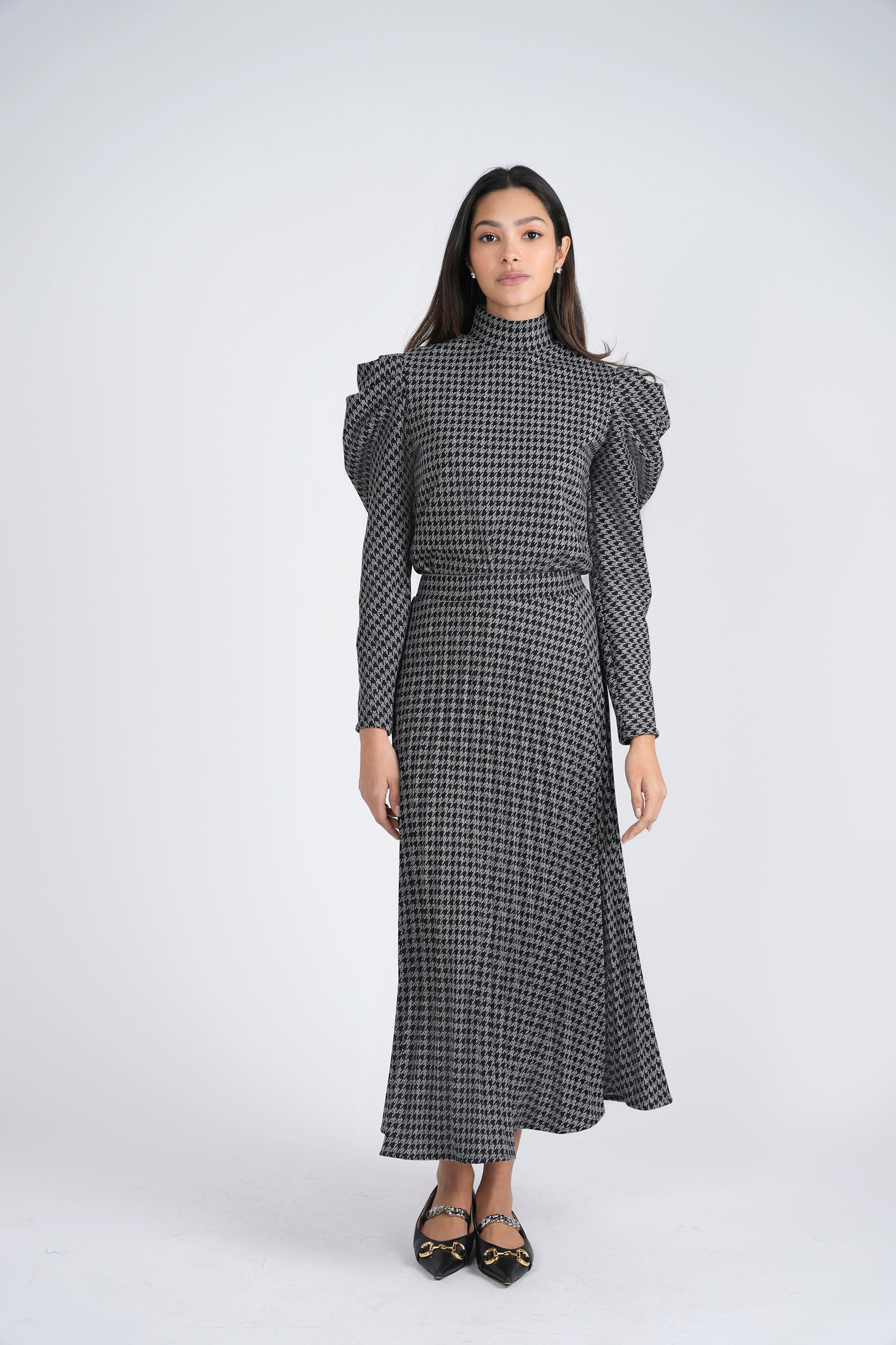 Knit Hound Tooth 2 PC Set - Concordia Style Boutique