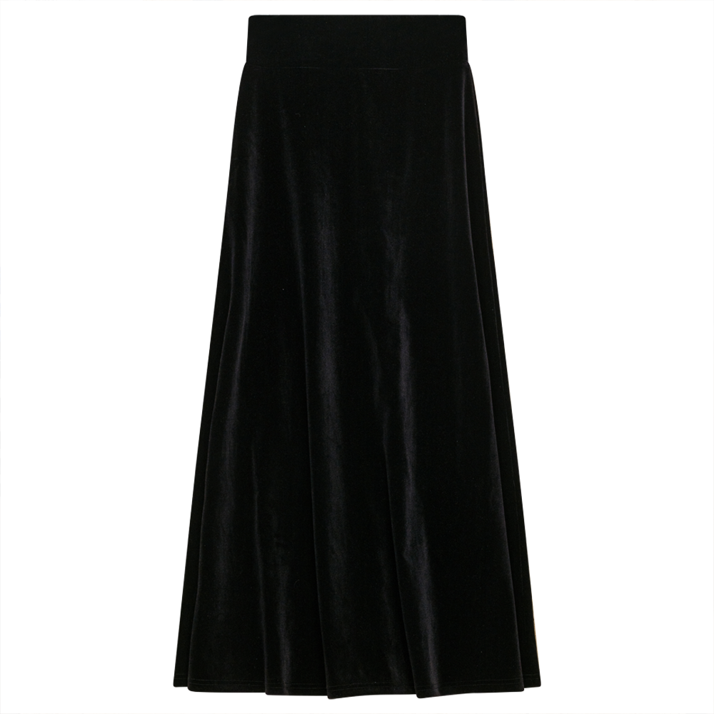 A Line Maxi Slinky Velour Skirt - Concordia Style Boutique