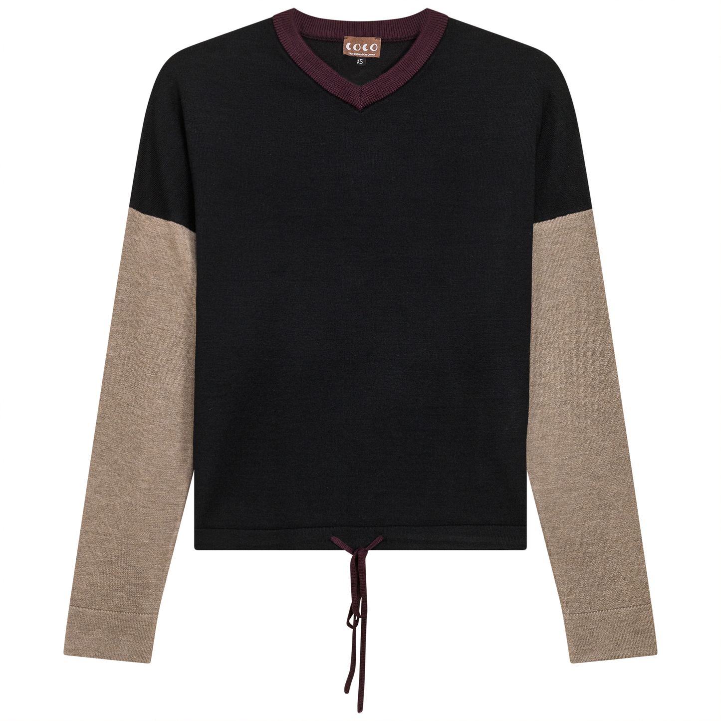 Color Blocked V Neck Bungee Sweater - Concordia Style Boutique