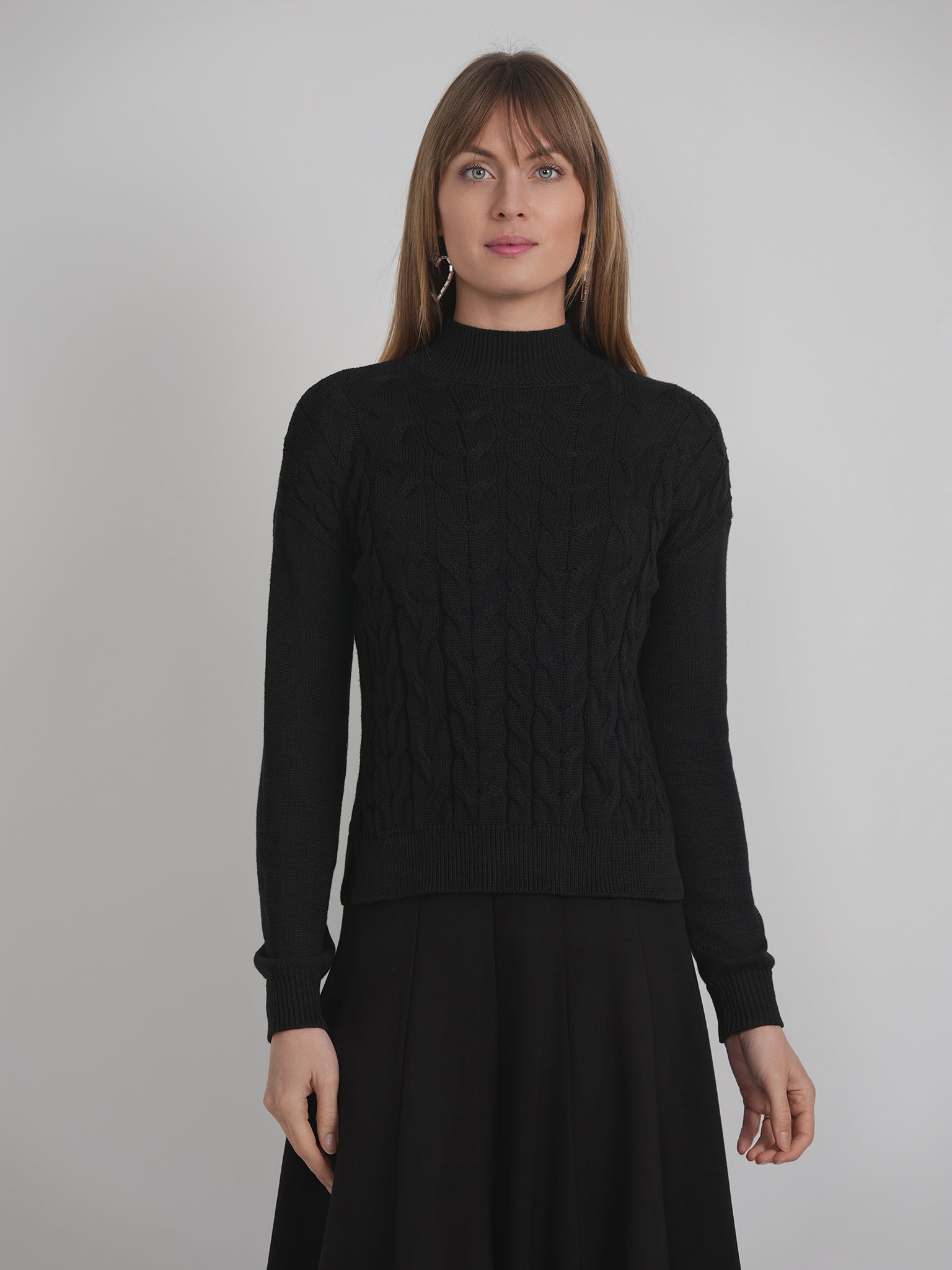 Cable Knit Turtle Neck Sweater - Concordia Style Boutique